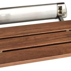 Steam Spa Kind 20 In. Teak Wall Mounted Folding Shower Seat