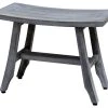 DecoTeak CoastalVogue Satori 24" Wide ShowerBench GR161, Gray -Laural Home Shop home design 752