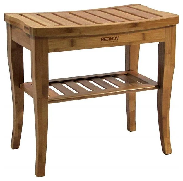 Redmon Bamboo Shower Seat, Bamboo 3 Redmon Bamboo Shower Seat, Bamboo