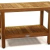 AquaTeak The Original 30" Spa™ Teak Shower Bench With Shelf