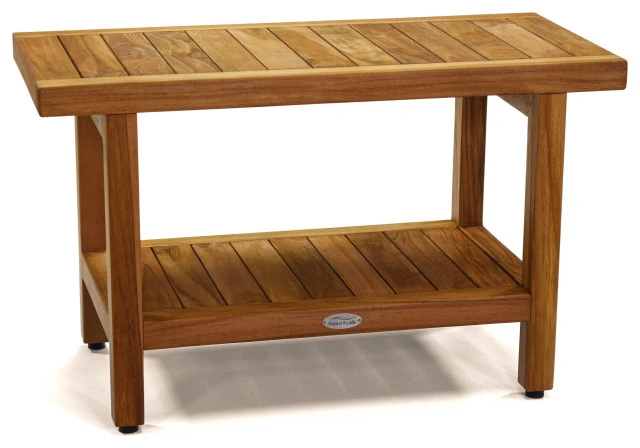 AquaTeak The Original 30" Spa™ Teak Shower Bench With Shelf 3 AquaTeak The Original 30" Spa™ Teak Shower Bench With Shelf