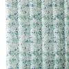 VCNY Lush Nature Bathroom Shower Curtain, Teal Green White Leaf Pattern On Faux Linen 1 VCNY Lush Nature Bathroom Shower Curtain, Teal Green White Leaf Pattern On Faux Linen -Laural Home Shop home design 791