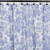 Ells Curtain Ellis Curtain Victoria Park Toile 70"x72" Shower Curtain, Blue
