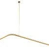 Elements Of Design ED3142 Corner Style Shower Curtain Rod - Polished Brass -Laural Home Shop home design 828