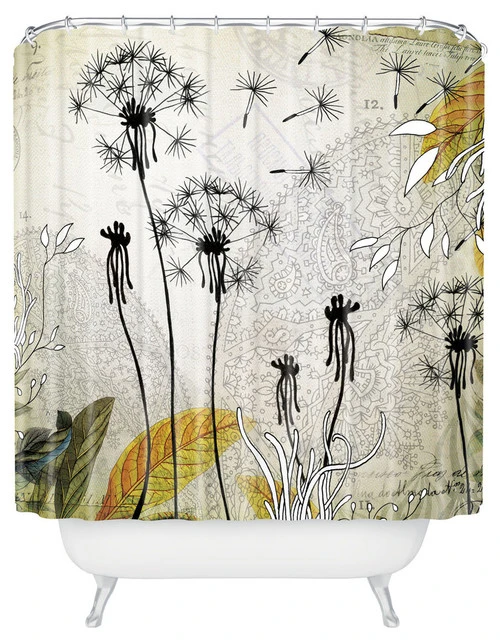 Deny Designs Iveta Abolina Little Dandelion Shower Curtain 3 Deny Designs Iveta Abolina Little Dandelion Shower Curtain