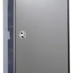 Ketcham Medicine Cabinets/Fred Silver & Company Bright Annealed Stainless Steel Framed Lockable Medicine Cabinet 16"x26"